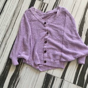 Cozy knit lilac sweater
